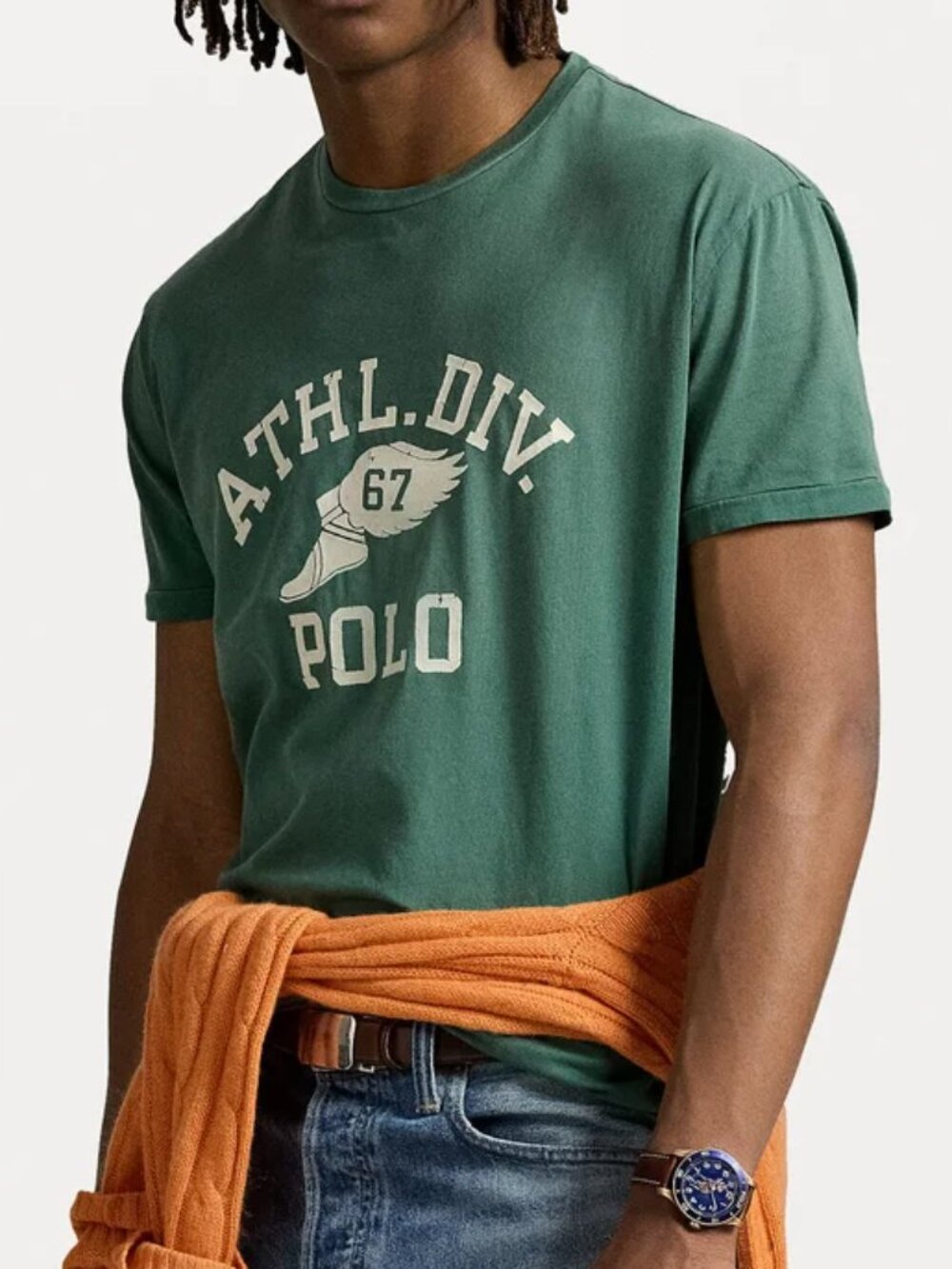Polo Ralph Lauren Athl. Div. Jersey Graphic T-Shirt Color: Green Size: S  NWT